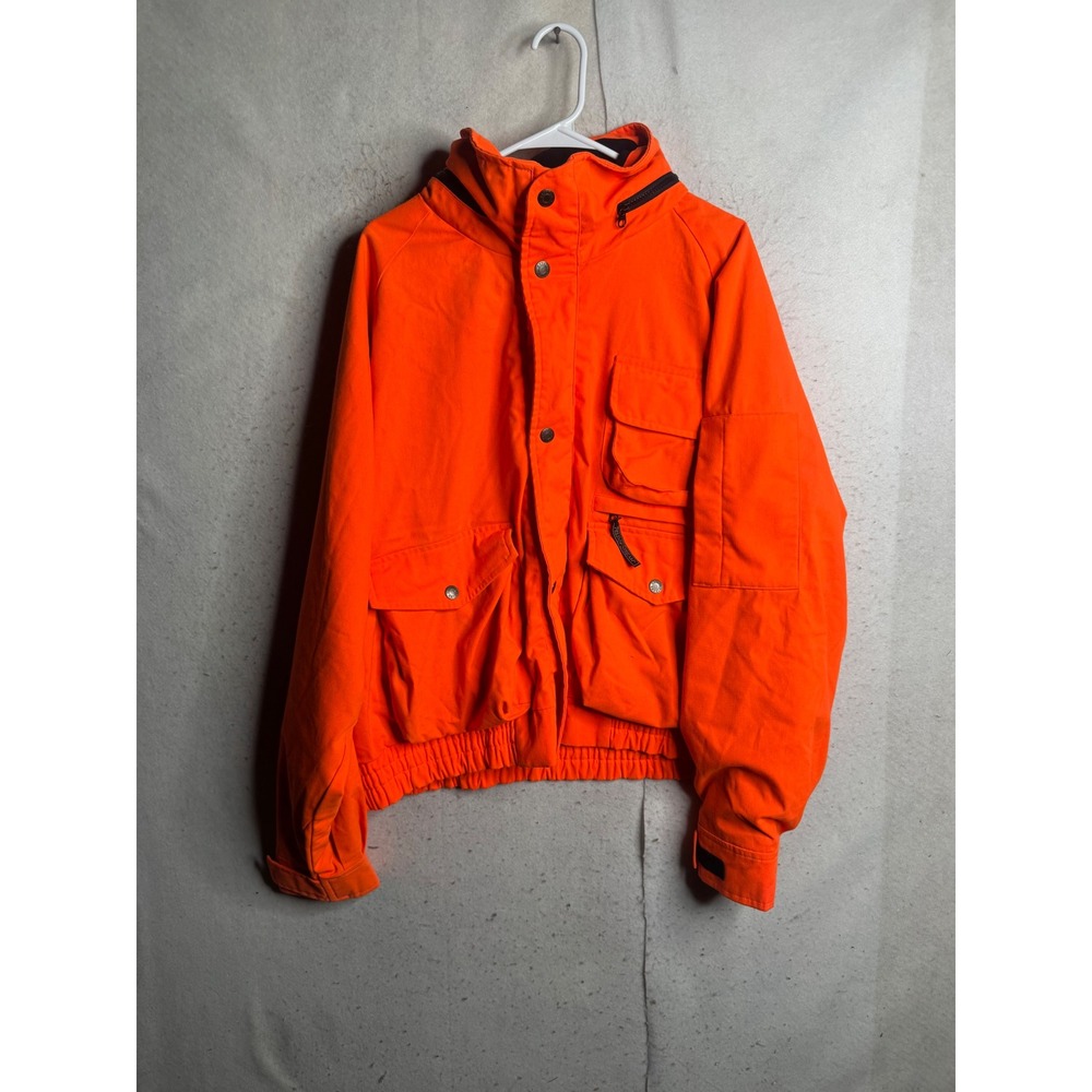 Field & Stream Mens Blaze Orange Hunting Jacket Waterproof Utility Cargo 2XL
